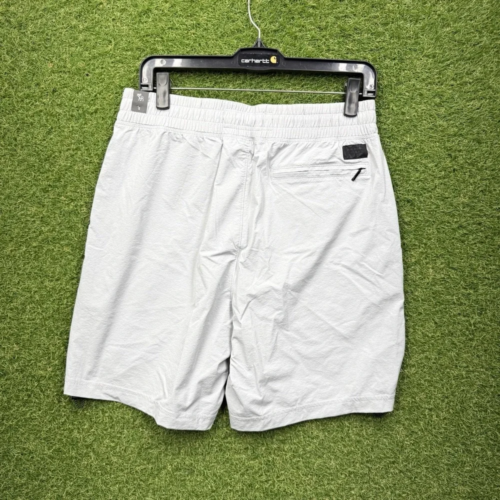 Abercrombie & Fitch Shorts Mens Small Nylon Pull On Drawstring Tech Gray NWT